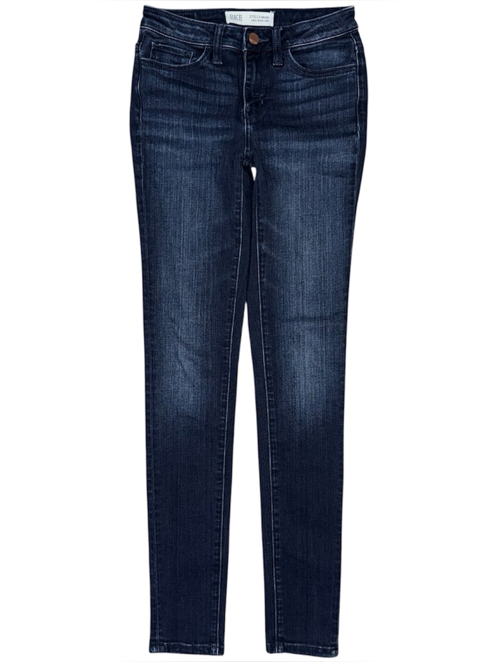 Buckle BKE Stella Mid Rise Slim Fit Skinny Jeans Dark Blue Wash 25x31.5 FBK316R